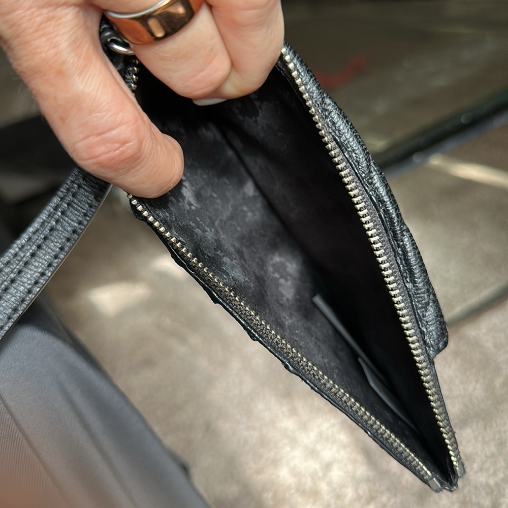 Karl Lagerfeld Black Quilted Wristlet - Picture 3 of 3